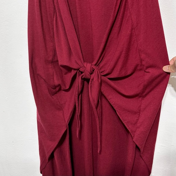 Aritzia We The Free Red Bohemian Tie Front Summer Dress Size XS - Picture 3 of 8